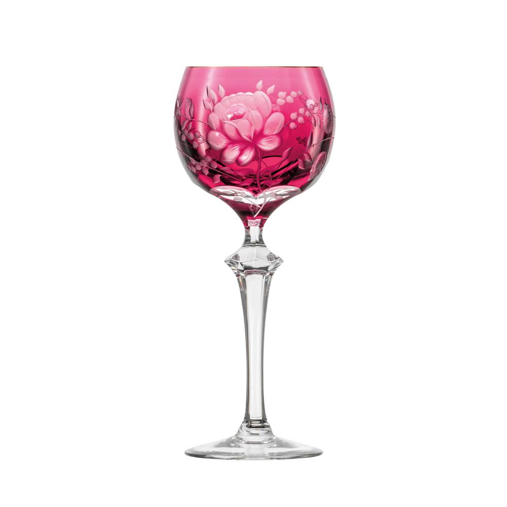 wine glass crystal primerose ruby (21,5 cm)