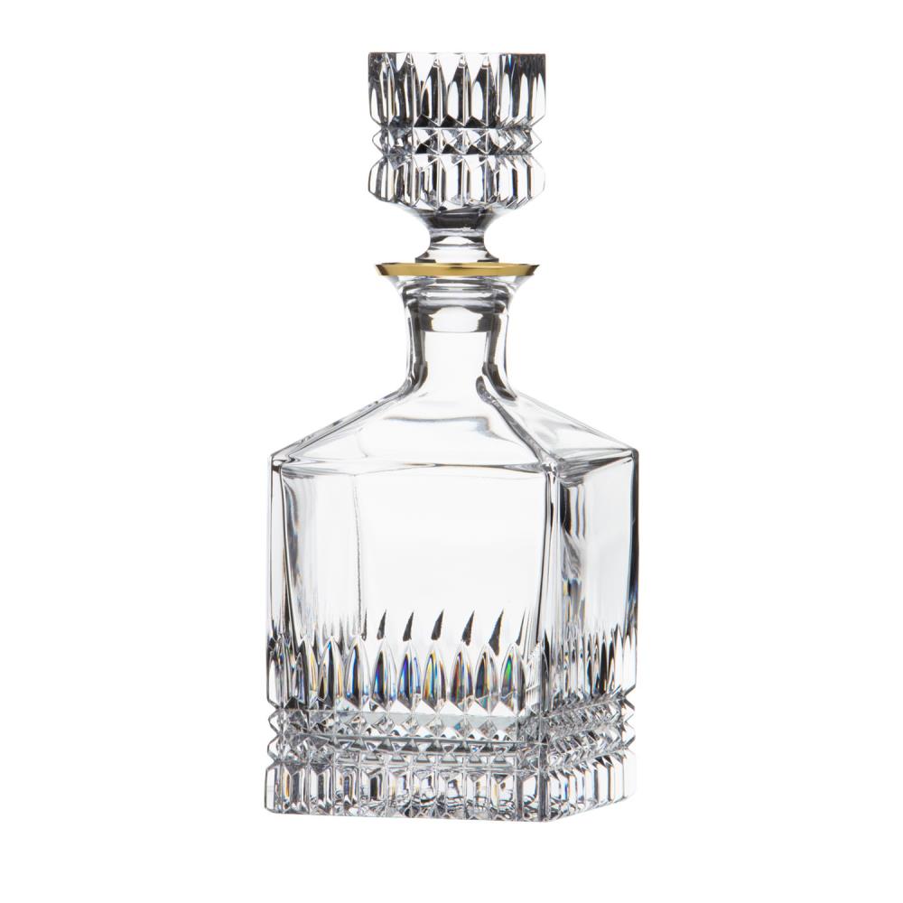 Whiskey decanter crystal Empire Gold rim clear (25 cm)