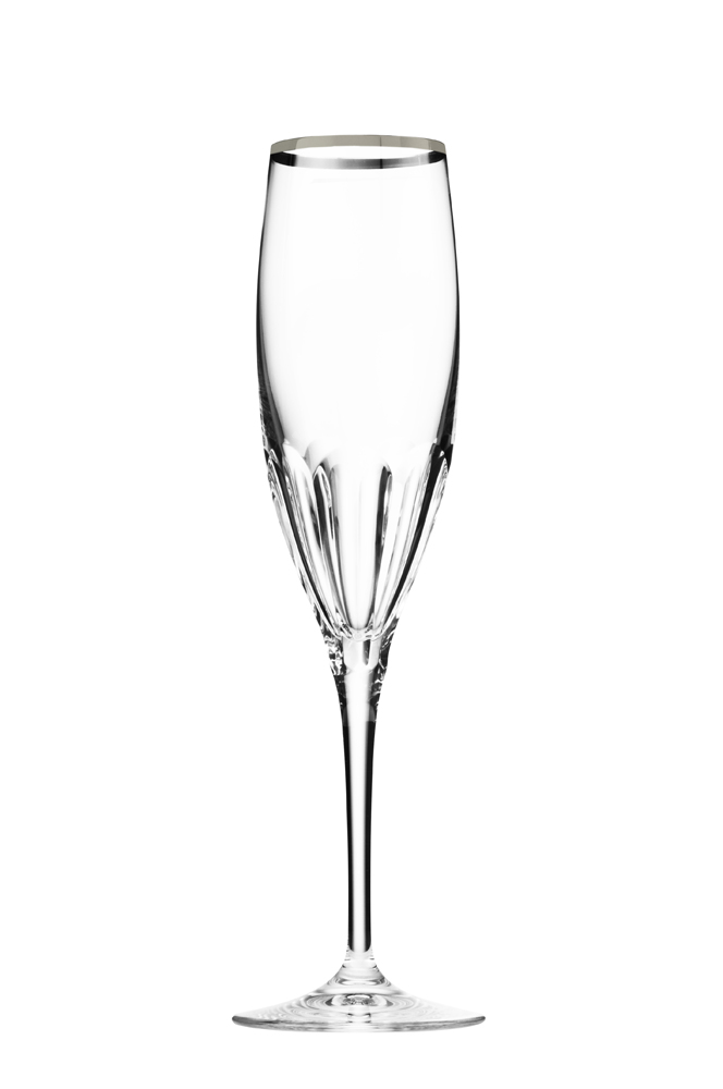 champagne glass crystal Palais Platinum rim clear (24 cm)