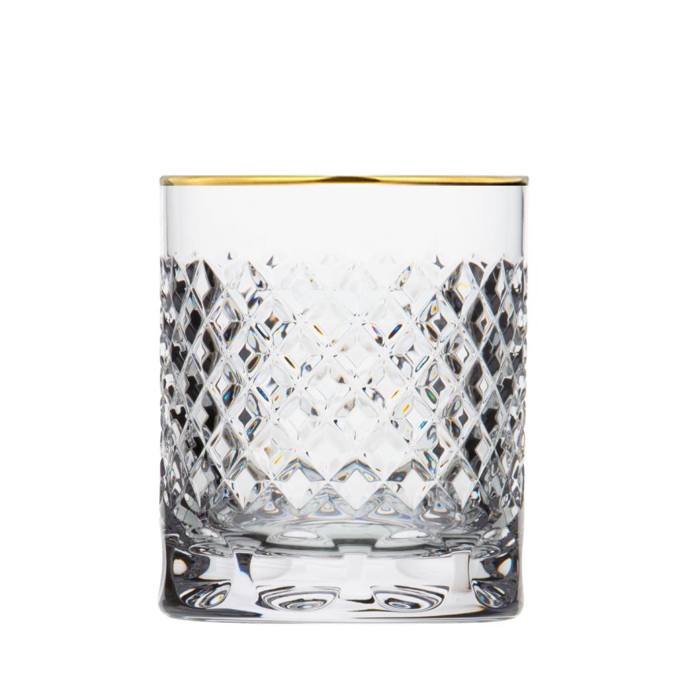 Whiskyglas Kristall Karo Gold (10 cm)