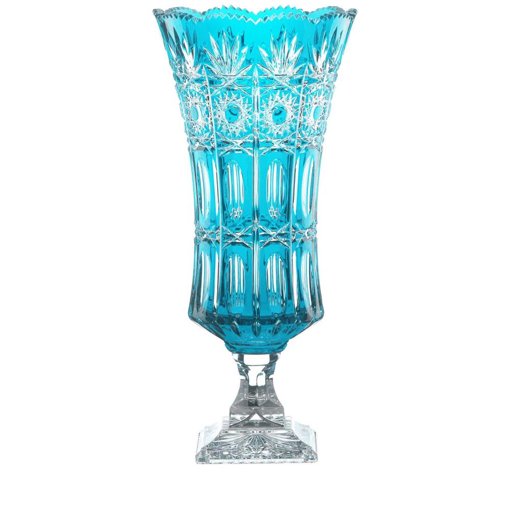 Vase crystal Dresden azure (43 cm)