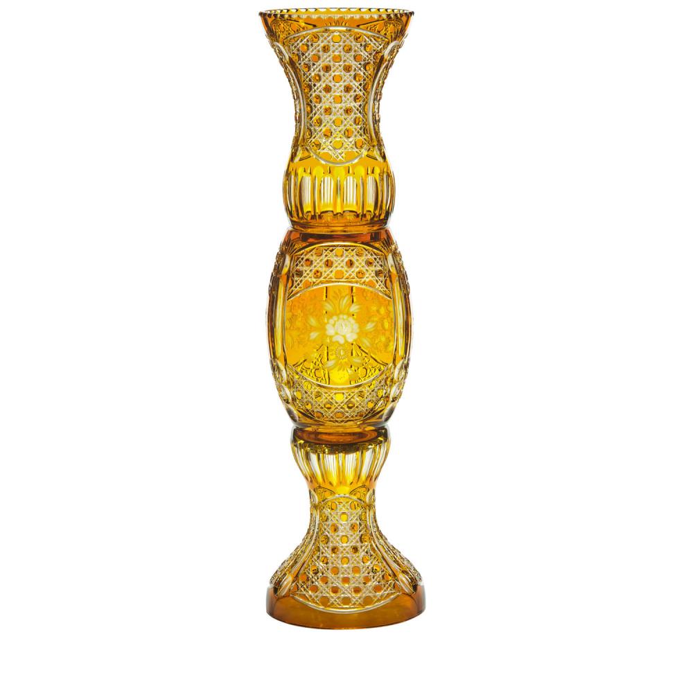 Floor vase crystal glass Luxury amber (112 cm)