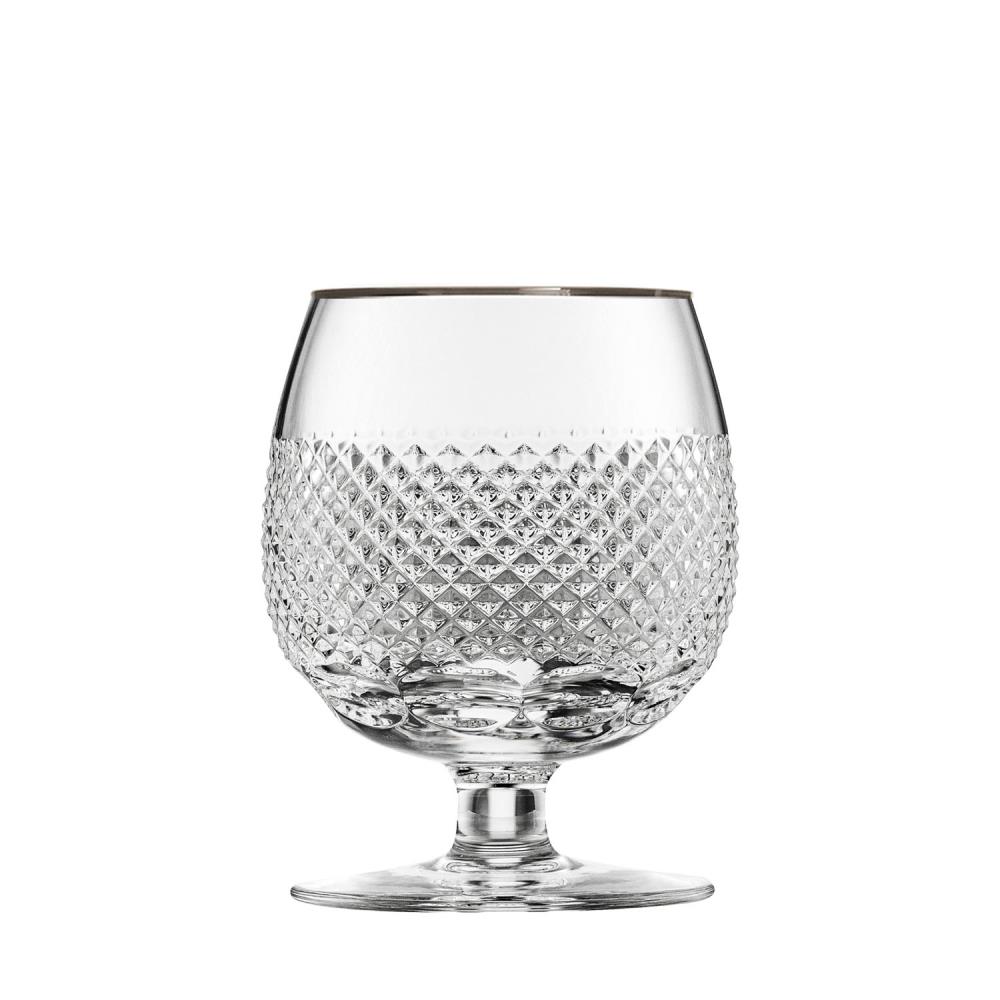 Cognac glass crystal Oxford platinum clear (10.6 cm)