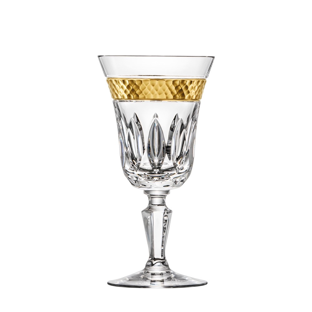 White wine glass crystal Bloom Gold clear (17 cm)