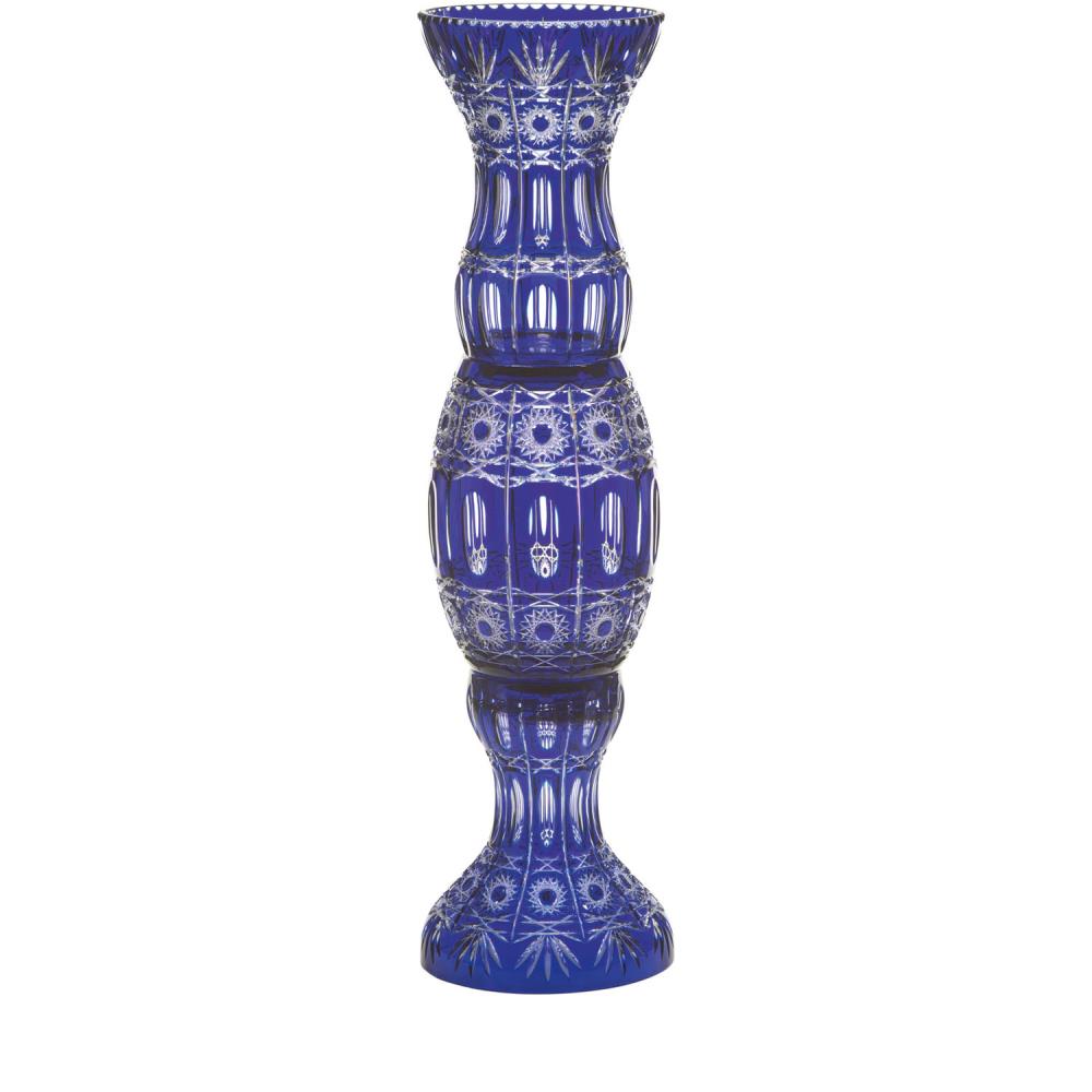 Floor vase crystal glass Dresden cobalt (112 cm)